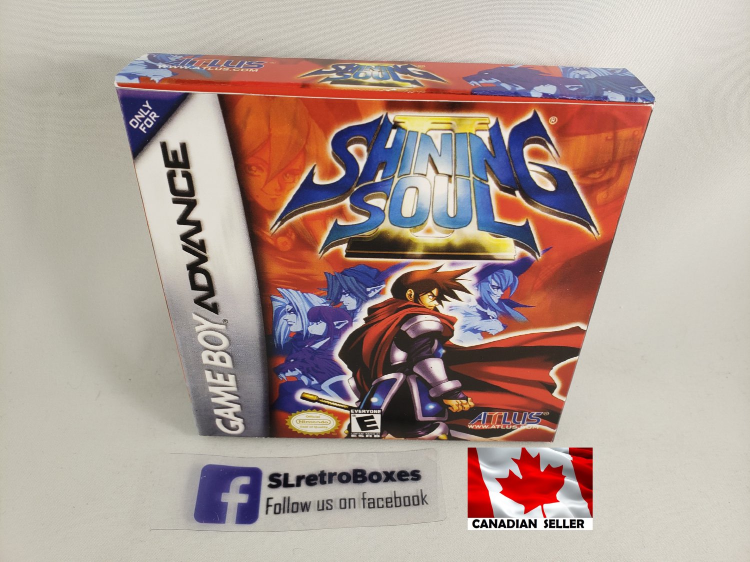 SHINING SOUL 2 - Nintendo GBA Custom Box optional w/ Insert Tray & PVC Protector