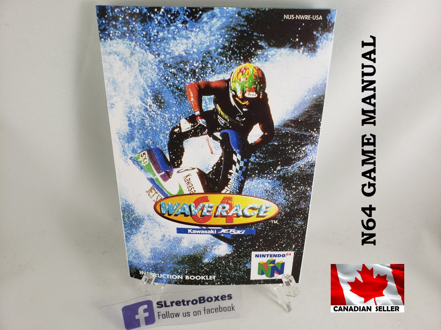 MANUAL N64 - WAVE RACE 64 - Nintendo64 Replacement Instruction Booklet Waverace