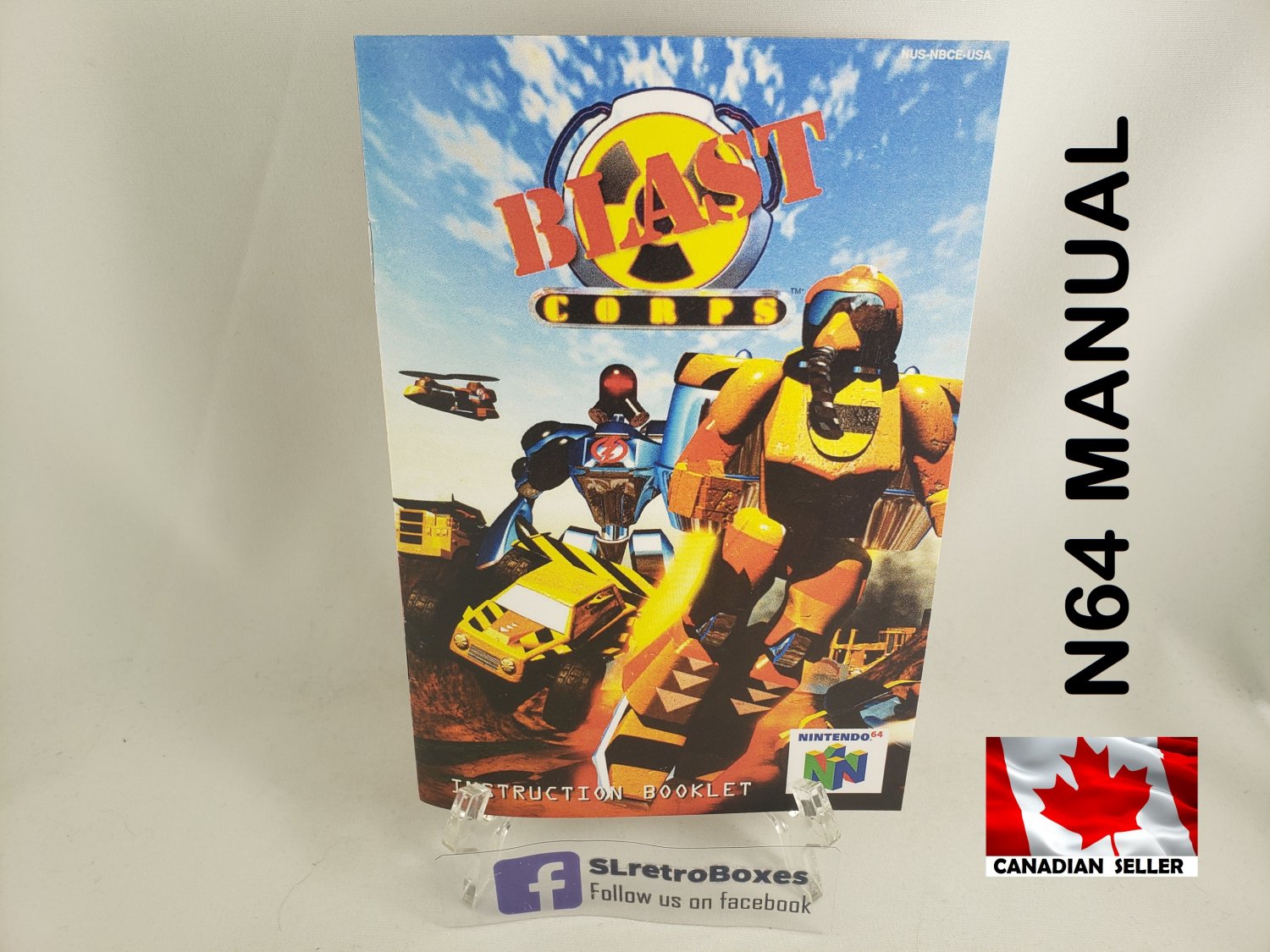 MANUAL N64 - BLAST CORPS - Nintendo64 Replacement Instruction Manual Booklet