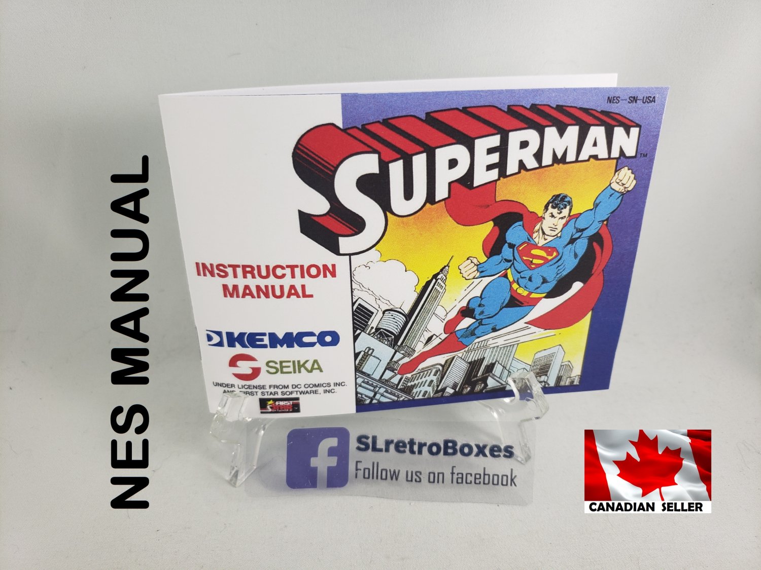 MANUAL NES - SUPERMAN - Nintendo Replacement Instruction Manual Booklet