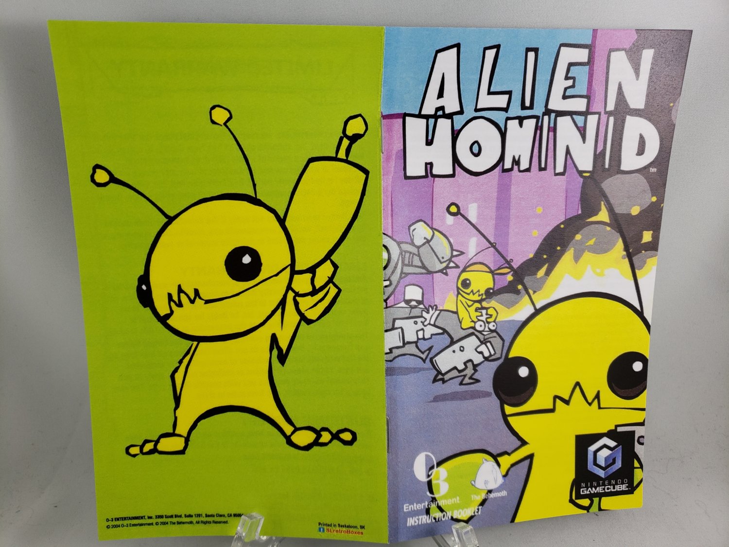 MANUAL GCN - ALIEN HOMINID - Nintendo Gamecube Replacement Instruction ...