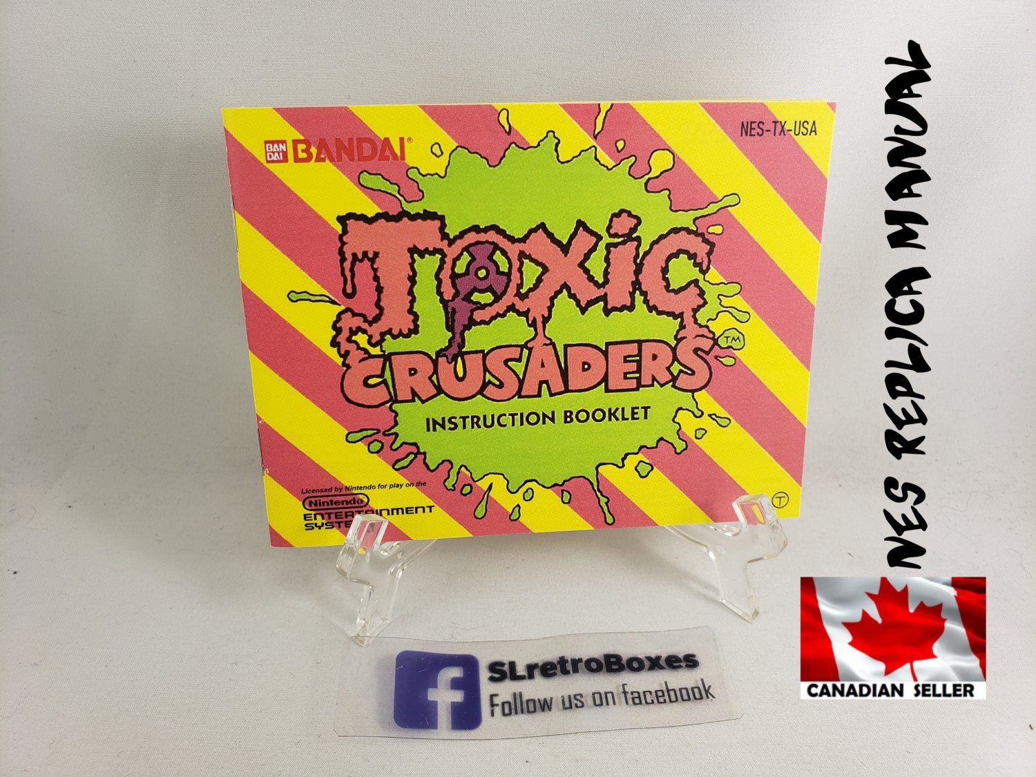 MANUAL NES - TOXIC CRUSADERS - Nintendo Replacement Instruction Manual Booklet Megaman V
