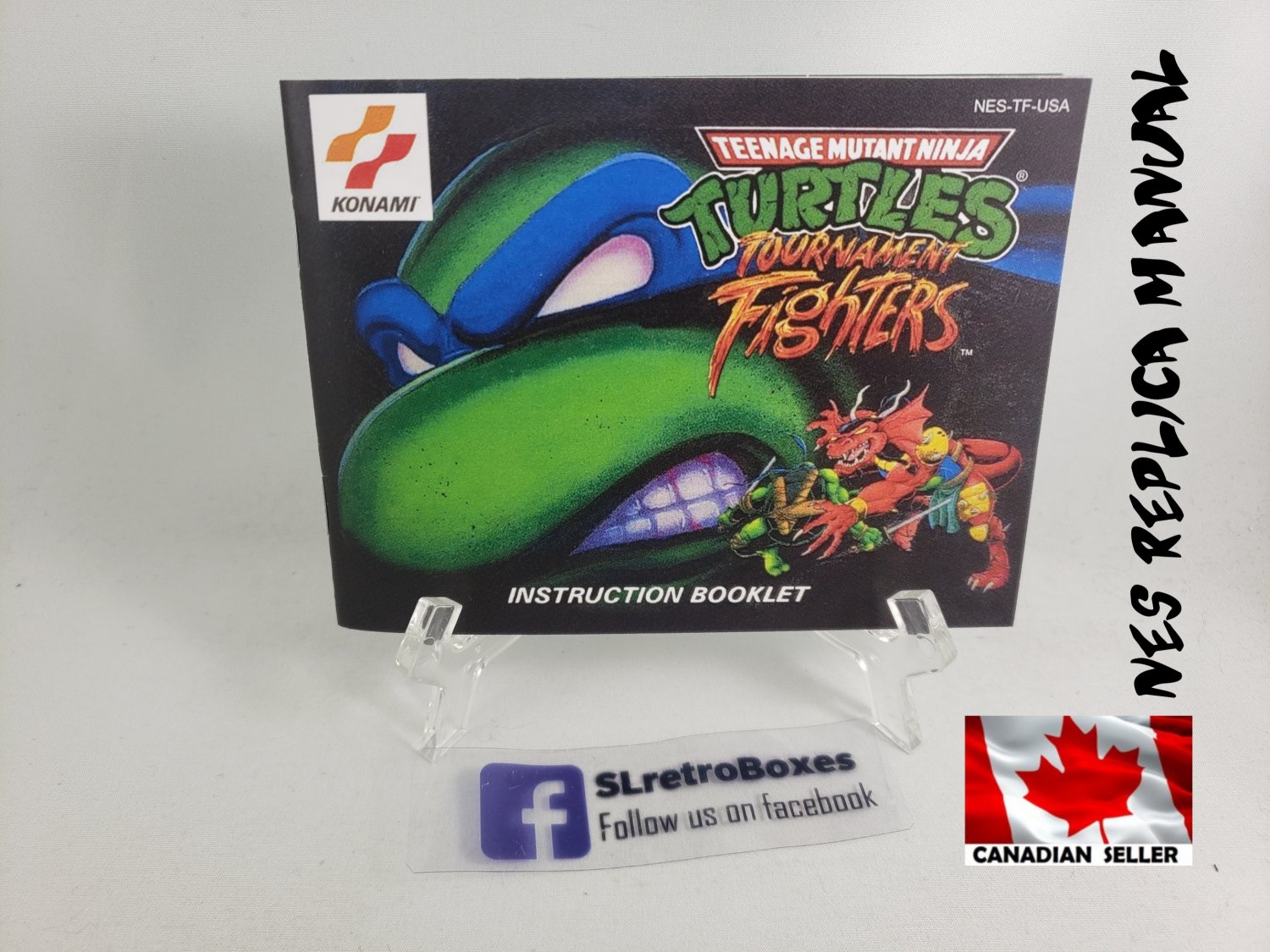 MANUAL NES - TMNT TURTLES TOURNAMENT FIGHTERS - Nintendo Replacement Instruction Manual Booklet