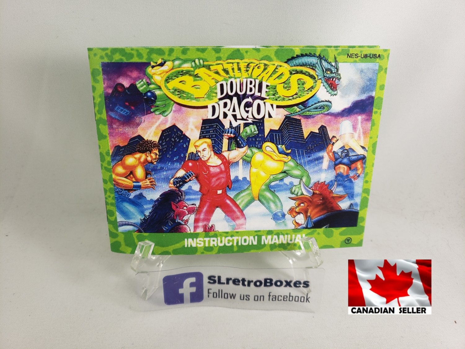 MANUAL NES - BATTLETOADS & DOUBLE DRAGON - Nintendo Replacement Instruction Manual Booklet