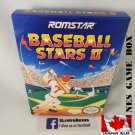 BASEBALL STARS II - NES, Nintendo Custom replacement BOX optional w/ Dust Cover & PVC Protector