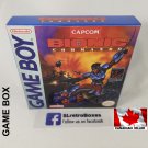 BIONIC COMMANDO - Nintendo Game Boy Custom replica Box w/ Insert Tray & PVC Protector