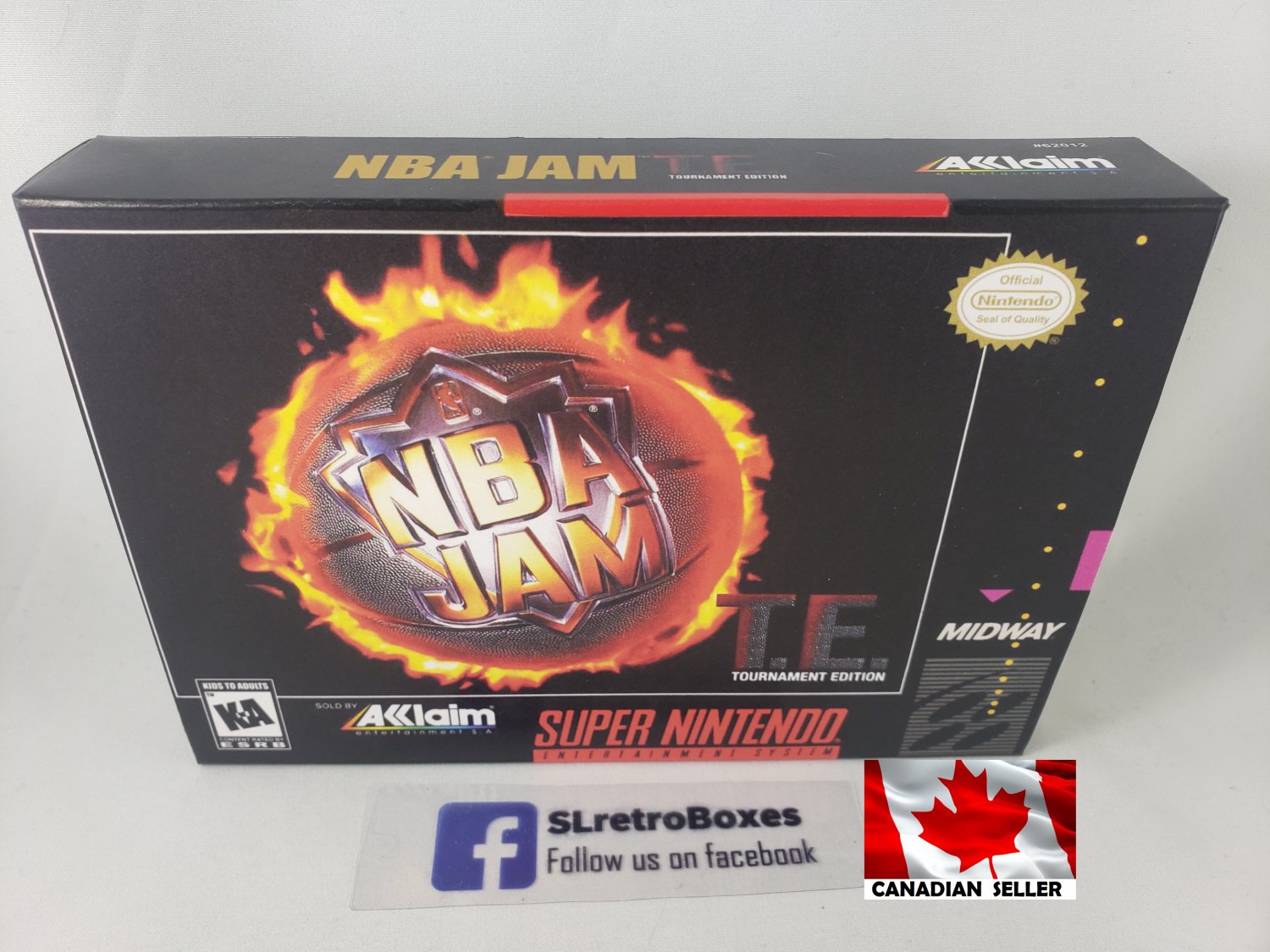 NBA JAM TOURNAMENT ED. - SNES, Super Nintendo Custom replacement Box optional w/ Insert Tray & PVC