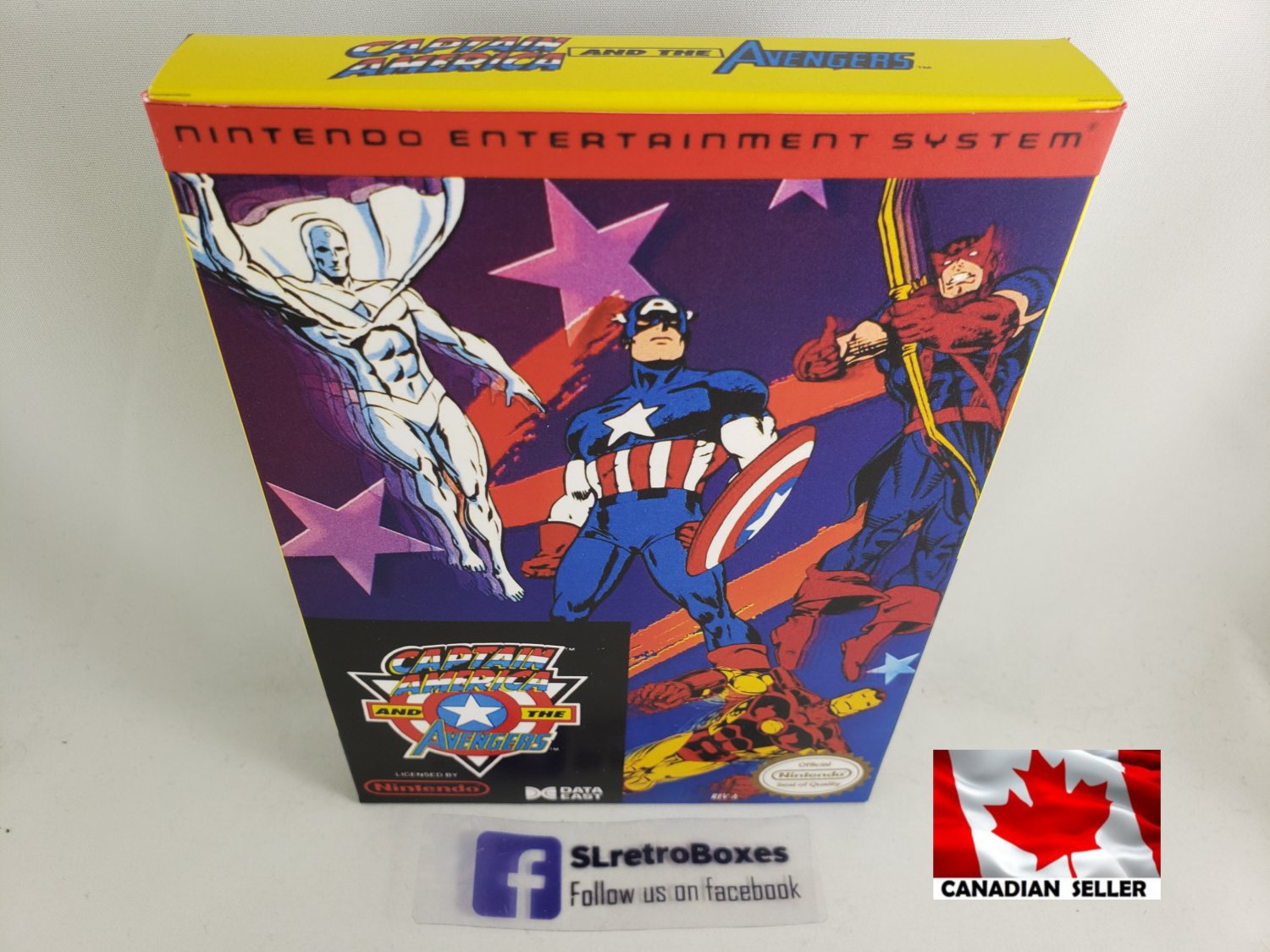 CAPTAIN AMERICA AND AVENGERS - NES, Nintendo Custom replacement BOX optional w/ Dust Cover & PVC