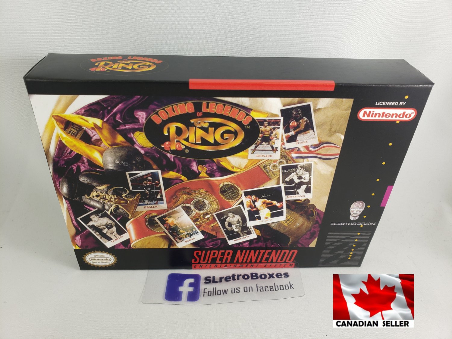 BOXING LEGENDS OF THE RING - SNES, Super Nintendo replacement Box optional w/ Insert Tray & PVC