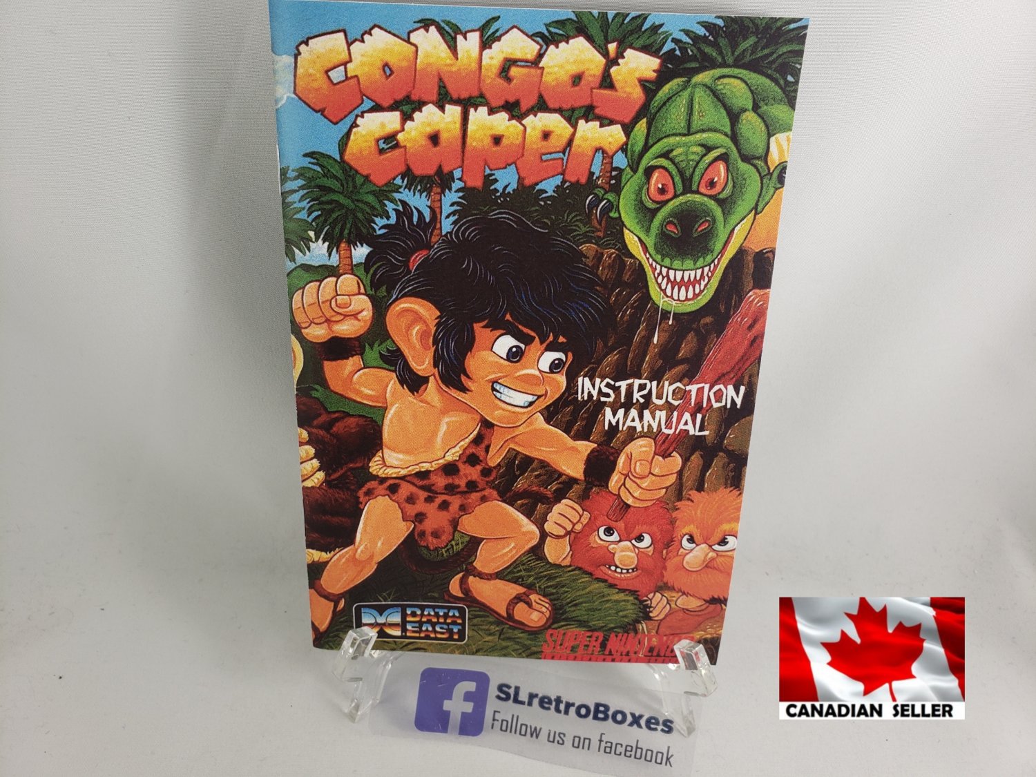 MANUAL SNES - CONGO'S CAPER - Super Nintendo Replacement Instruction Booklet
