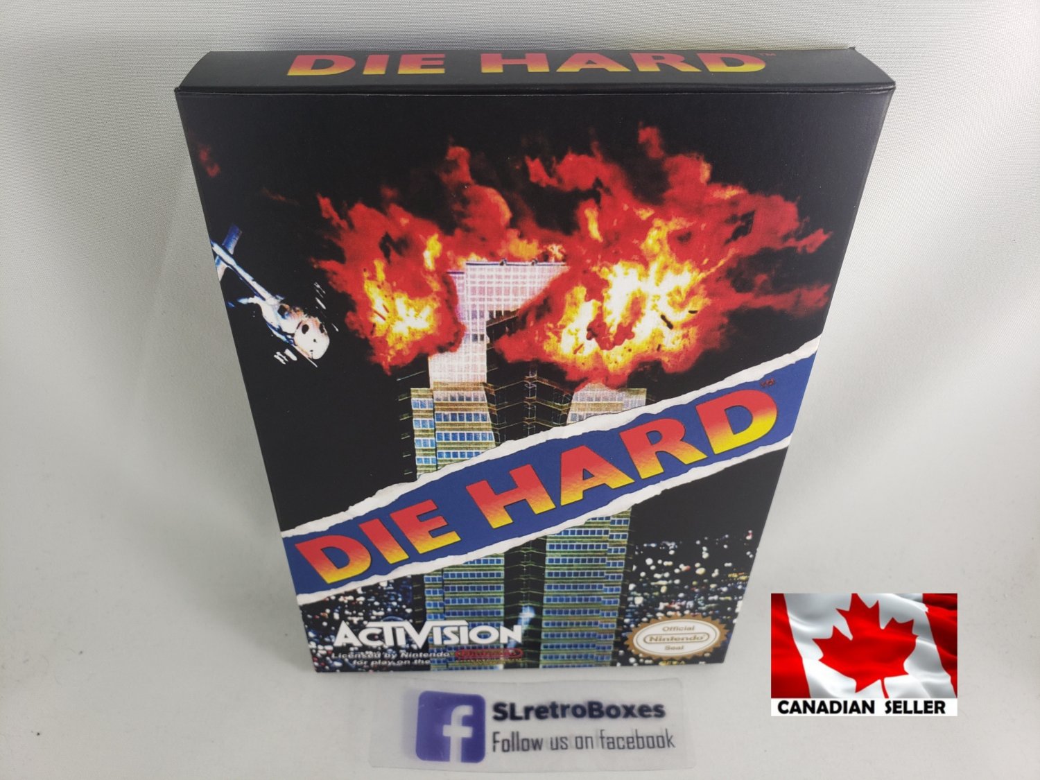 DIE HARD ActiVision - NES, Nintendo Custom replacement BOX optional w/ Dust Cover & PVC Protector