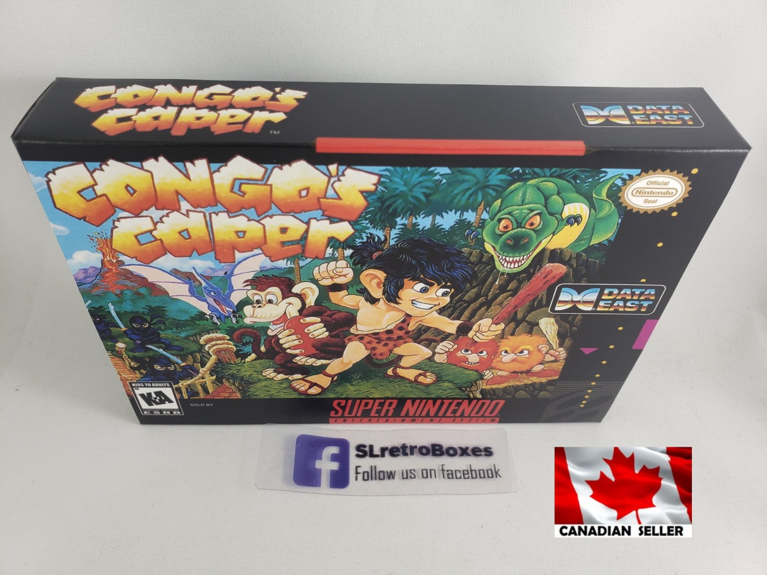 CONGO'S CAPER - SNES, Super Nintendo Custom replacement Box optional w/ Insert Tray & PVC Protector