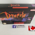 DRACULA, BRAM STOKER'S - SNES, Super Nintendo Custom replacement Box optional w/ Insert Tray & PVC