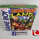 DONKEY KONG LAND - Nintendo Game Boy Custom replica Box w/ Insert Tray & PVC Protector