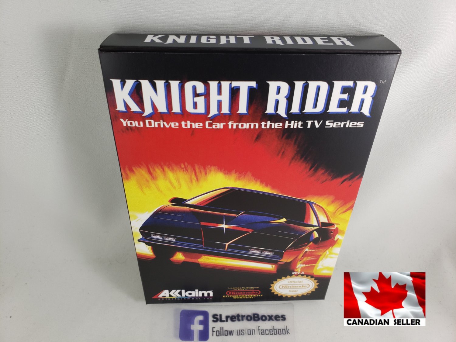 KNIGHT RIDER - NES, Nintendo Custom replacement BOX optional w/ Dust Cover & PVC Protector