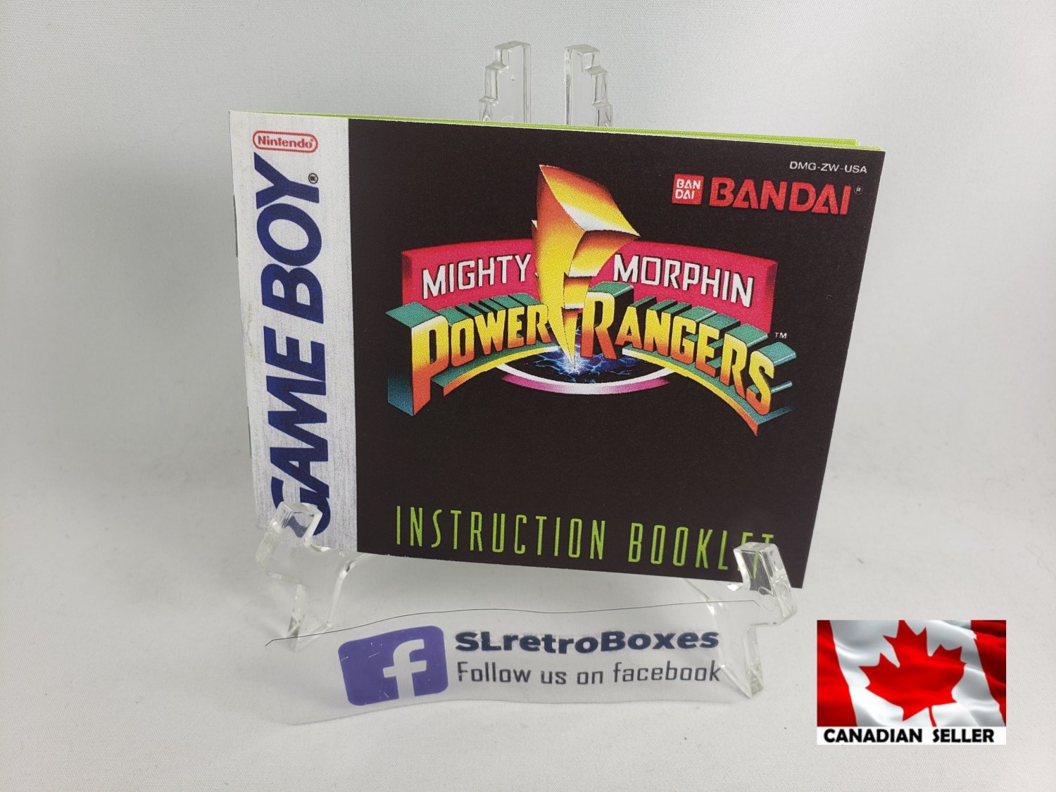 MANUAL GAME BOY = MIGHTY MORPHIN POWER RANGERS Gameboy Replacement Instruction Booklet