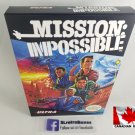 MISSION IMPOSSIBLE - NES, Nintendo Custom replacement BOX optional w/ Dust Cover & PVC Protector