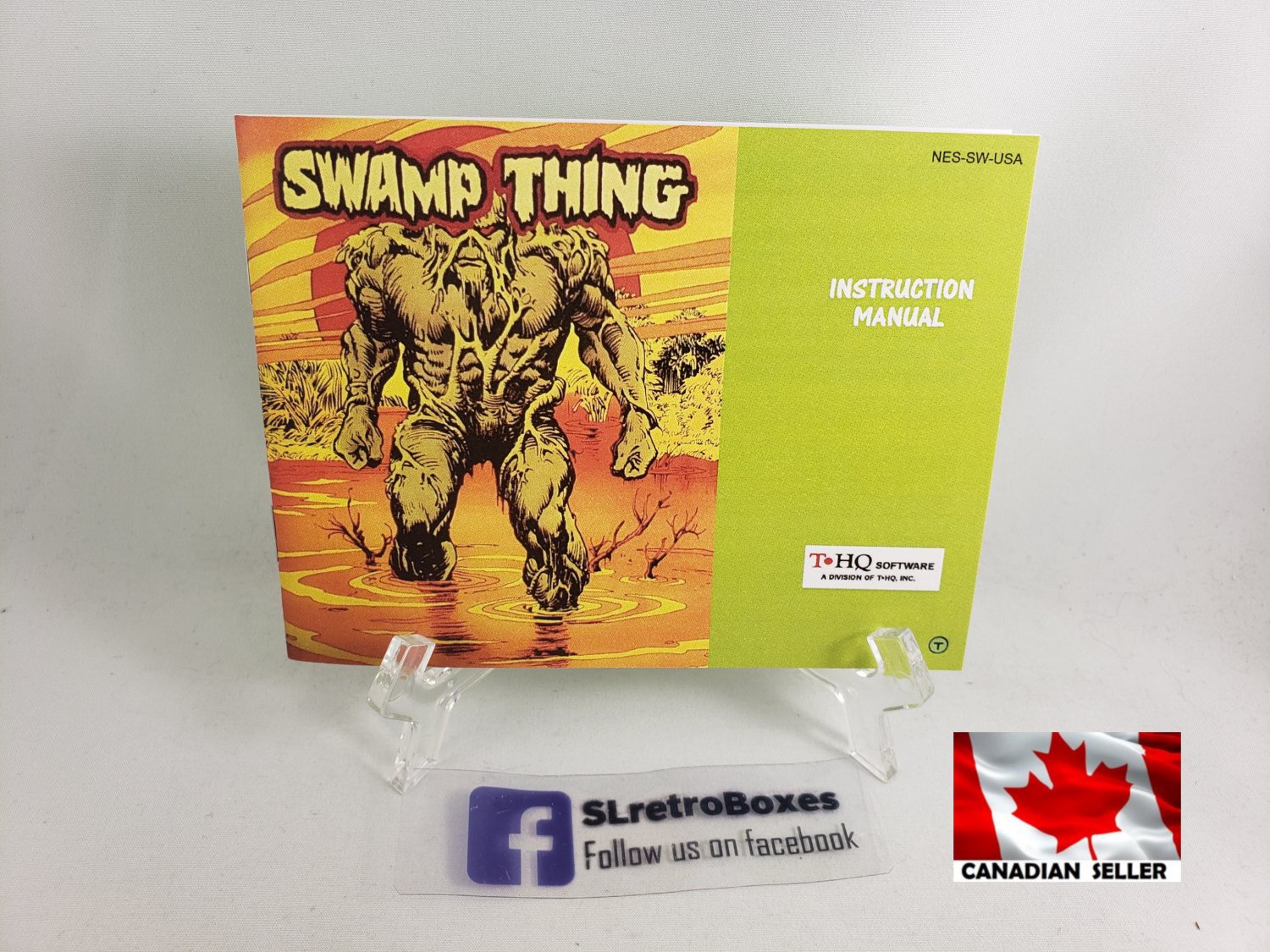 MANUAL NES - SWAMP THING - Nintendo Replacement Instruction Manual Booklet