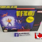 OUT OF THIS WORLD - SNES, Super Nintendo replacement Box optional w/ Insert Tray & PVC Protector