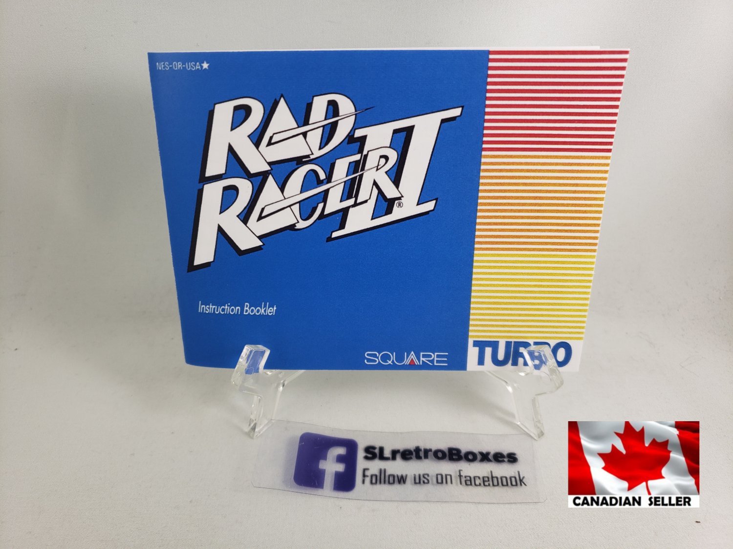 MANUAL NES - RAD RACER II 2 - Nintendo Replacement Instruction Manual Booklet