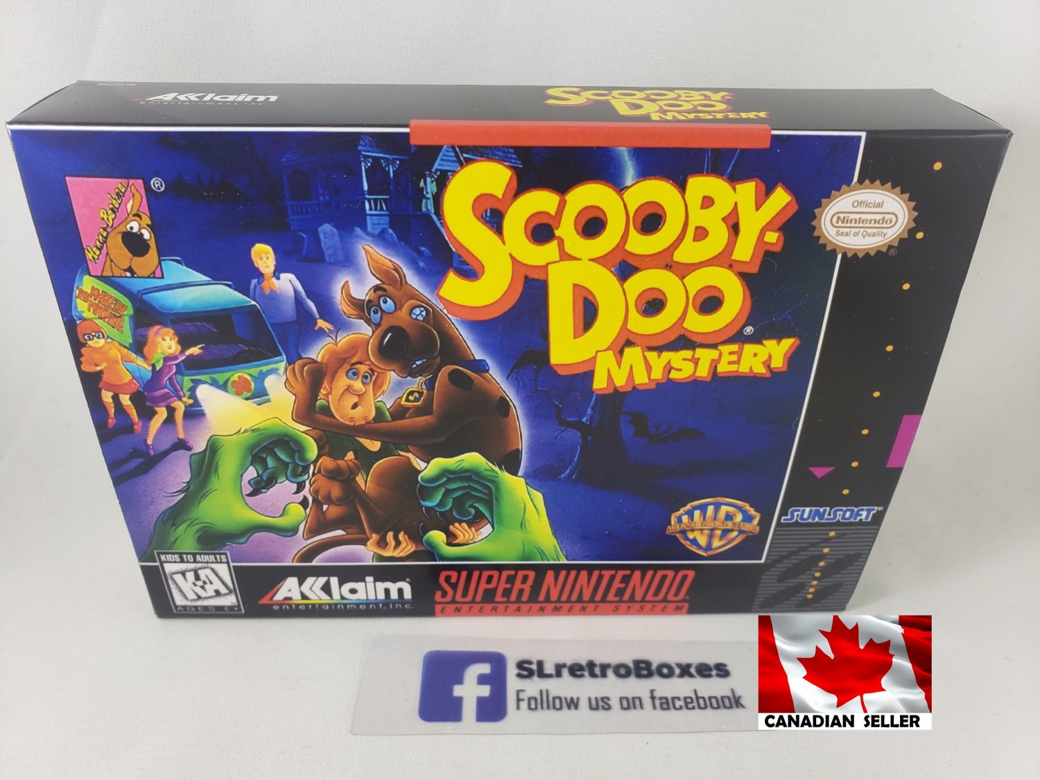 SCOOBY DOO MYSTERY - SNES, Super Nintendo replacement Box optional w/ Insert Tray & PVC Protector