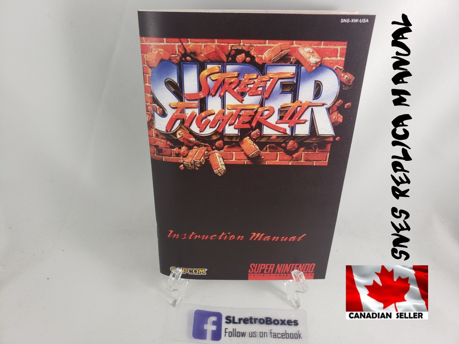 MANUAL SNES - SUPER STREET FIGHTER 2 - Super Nintendo Replacement Instruction Booklet