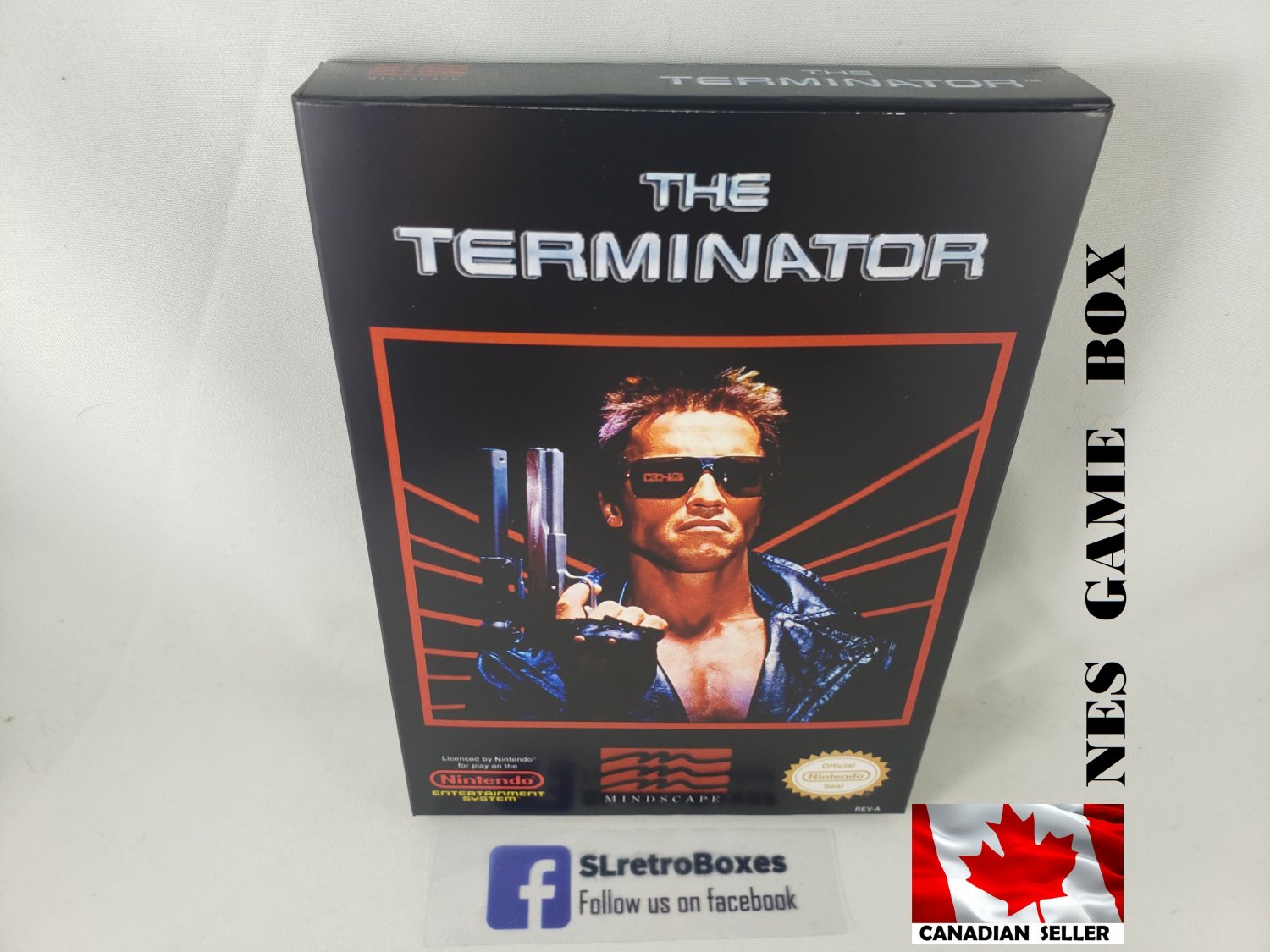 THE TERMINATOR - NES, Nintendo Custom replacement BOX optional w/ Dust Cover & PVC Protector