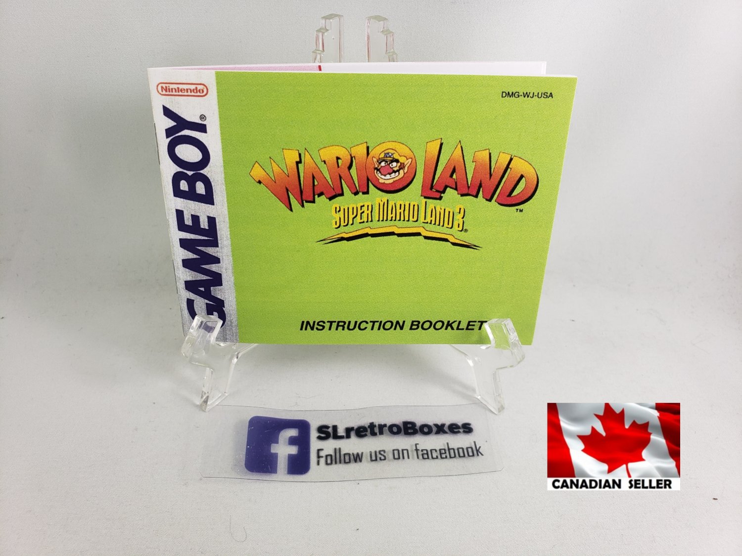 MANUAL GAME BOY = WARIO LAND Gameboy Replacement Instruction Booklet