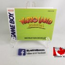 MANUAL GAME BOY = WARIO LAND Gameboy Replacement Instruction Booklet