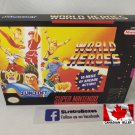 WORLD HEROES - SNES, Super Nintendo replacement Box optional w/ Insert Tray & PVC Protector