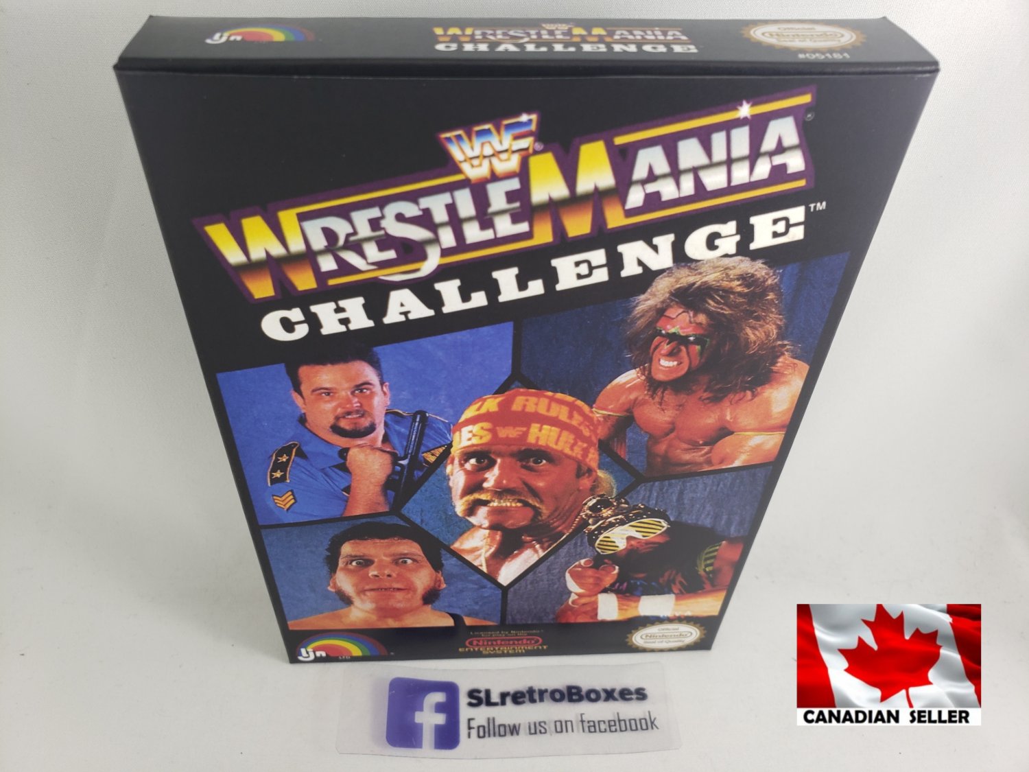 WWF WRESTLEMANIA CHALLENGE - NES, Nintendo Custom replacement BOX optional w/ Dust Cover & PVC Prot