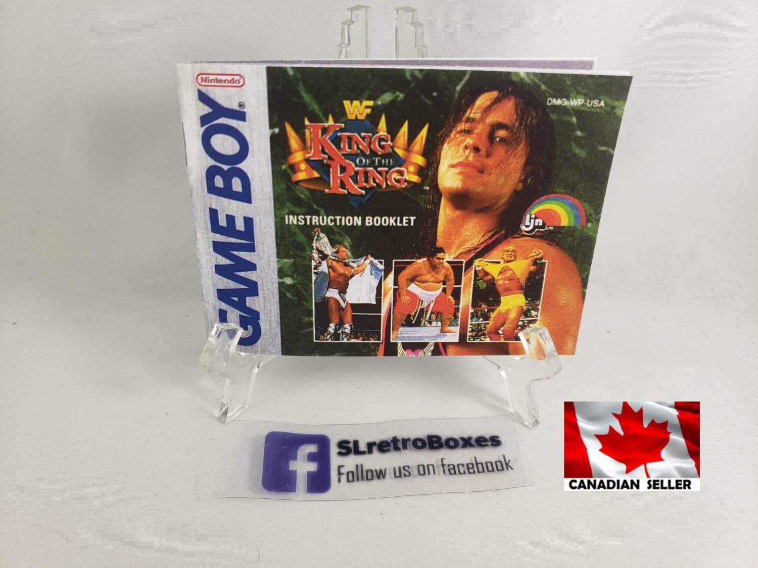 MANUAL GAME BOY = WWF KING OF THE RING Gameboy Replacement Instruction Booklet