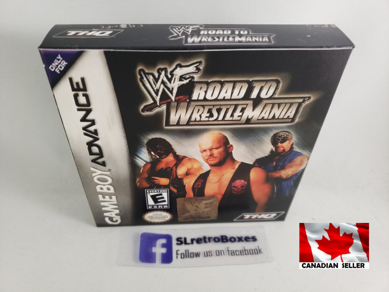 WWF ROAD TO WRESTLEMANIA - Nintendo GBA Custom Box optional w/ Insert Tray & PVC Protector
