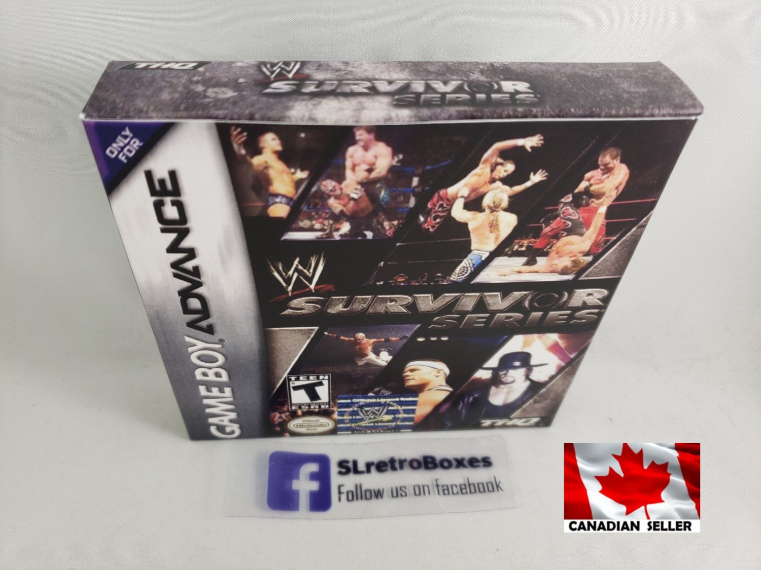 WWF SURVIVOR SERIES - Nintendo GBA Custom Box optional w/ Insert Tray & PVC Protector