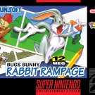 BUGS BUNNY RABBIT RAMPAGE - SNES, Super Nintendo replacement Box w/ Insert Tray & PVC Protector