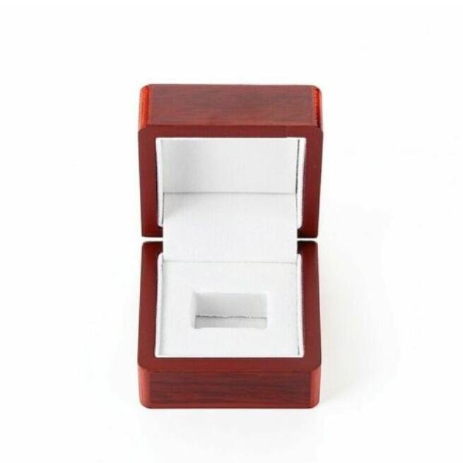 1 Hole Wooden Display Box for Super Bowl World Series Stanley Cup Championship Ring