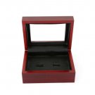 2 Holes Wooden Display Box for Super Bowl World Series Stanley Cup Championship Ring