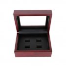 4 Holes Wooden Display Box for Super Bowl World Series Stanley Cup Championship Ring