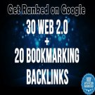 Build 30 web 2.0 and 20 bookmarking backlinks for SEO + 1500 Tier 2 Backlinks.