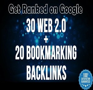 Build 30 web 2.0 and 20 bookmarking backlinks for SEO + 1500 Tier 2 Backlinks.