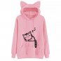 Womens Cat Printed Long Sleeve Hoodies Pullovers