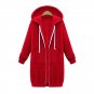 Spring 2020 Casual Hoodie Zipper Long Coat Sweatshirt Women Zip Up Loose Oversized Jacket