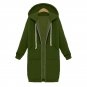 Spring 2020 Casual Hoodie Zipper Long Coat Sweatshirt Women Zip Up Loose Oversized Jacket