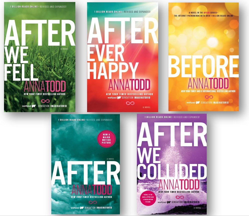 The Complete After Series Collection NEW 5 Paperback Books Set By Anna Todd