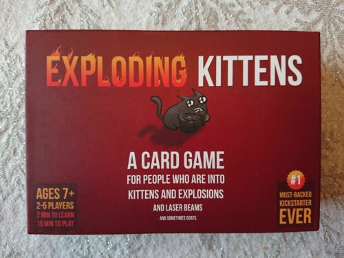 New Exploding Kittens Card Game  EKG-ORG1-1 Ages 7+ 2-5 Players