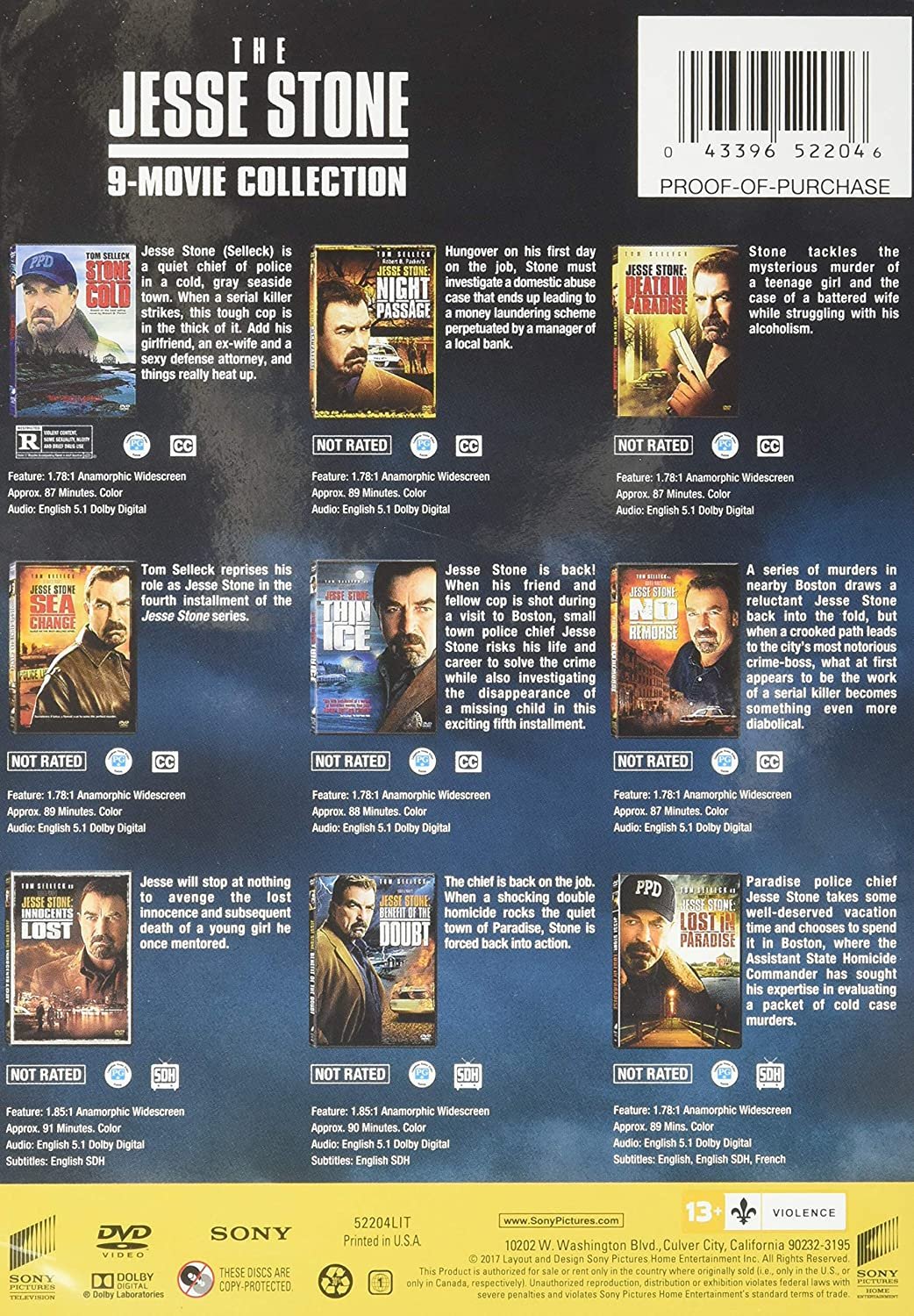 The Jesse Stone 9 Movie Collection Dvd 