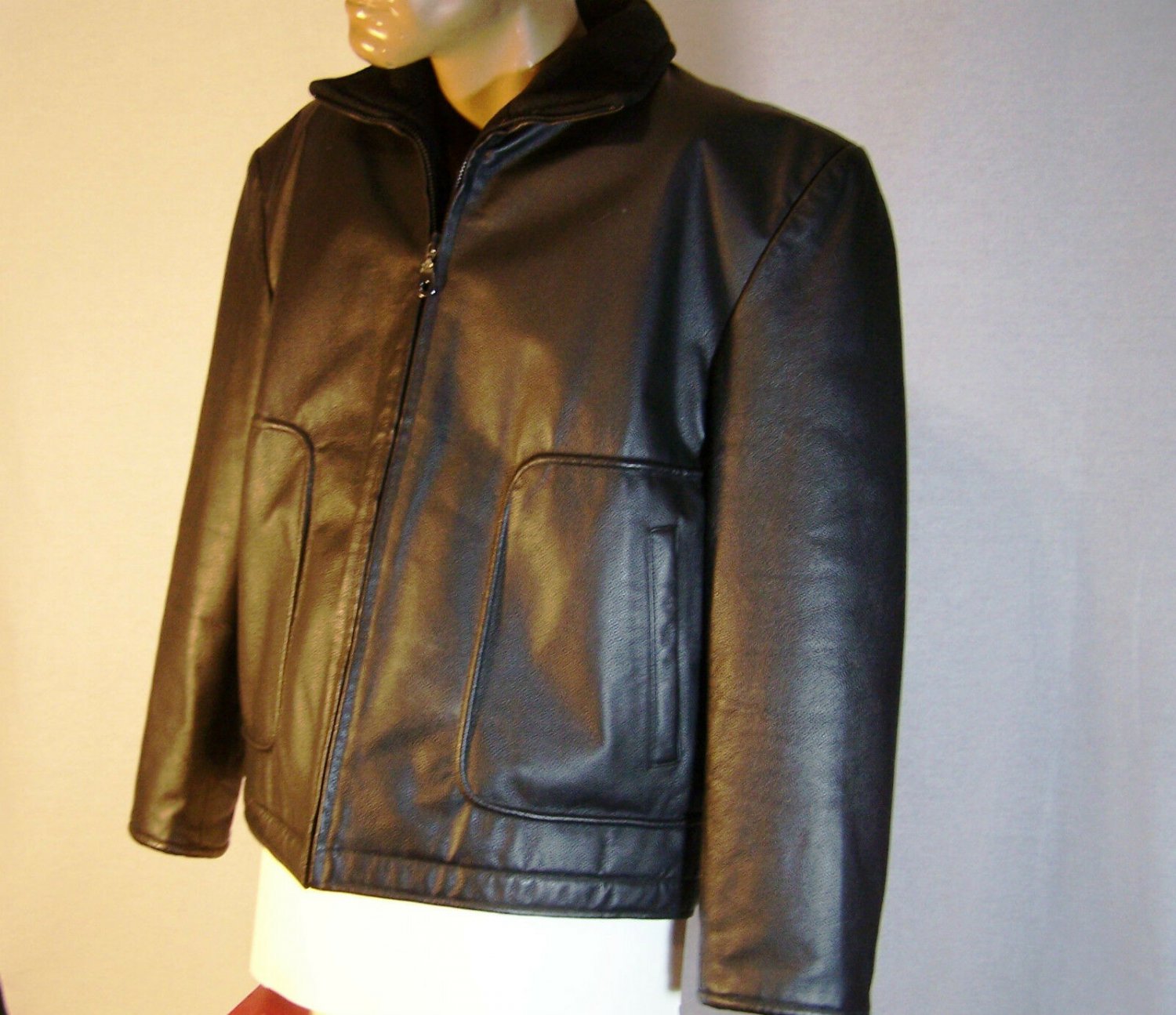 ORIGINAL LEATHER COMPANY Men's Leather Jacket Sz: Large