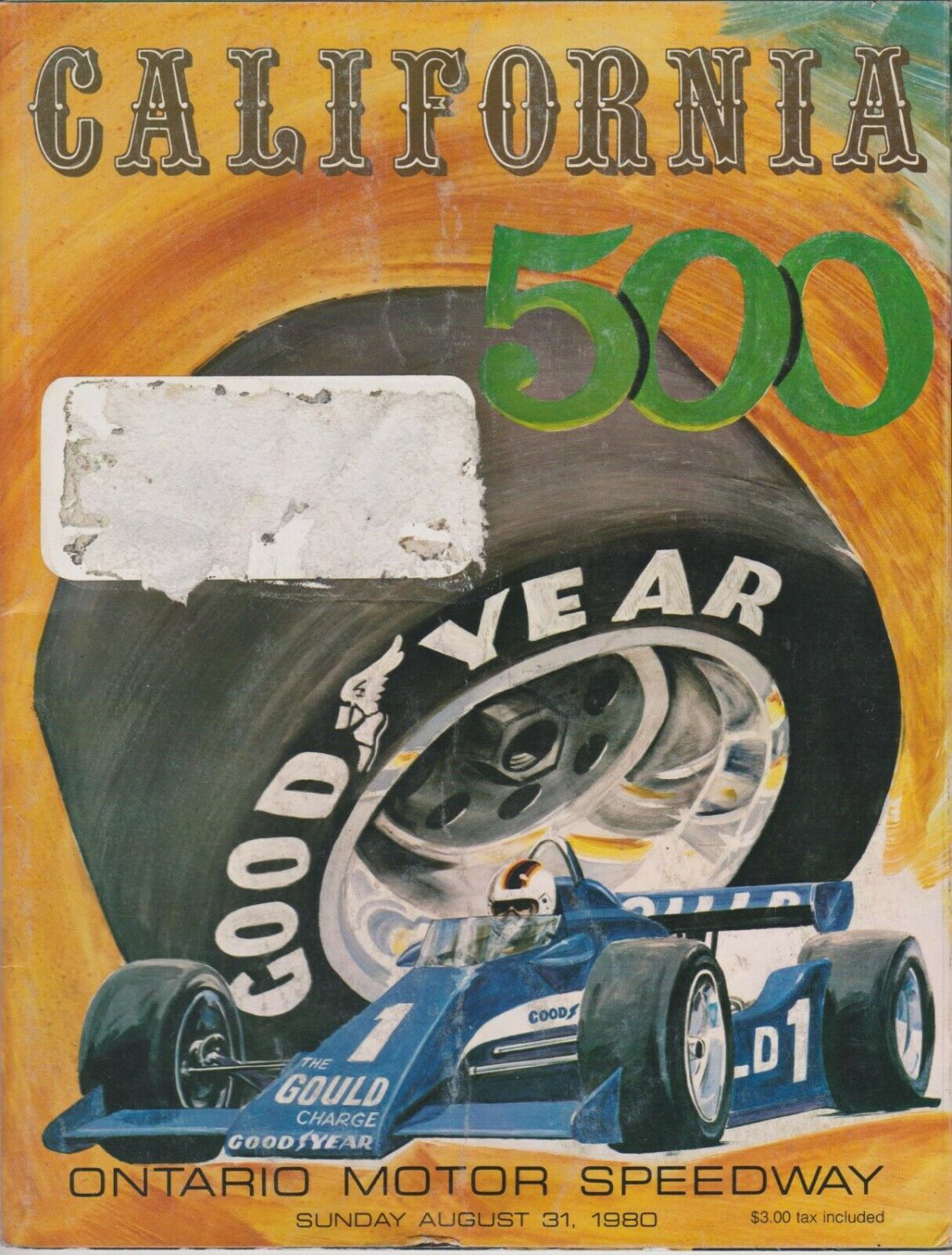 California 500 Race Program Ontario Motor Speedway August 31, 1980