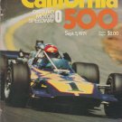 California 500 Race Program Ontario Motor Speedway September 5, 1971