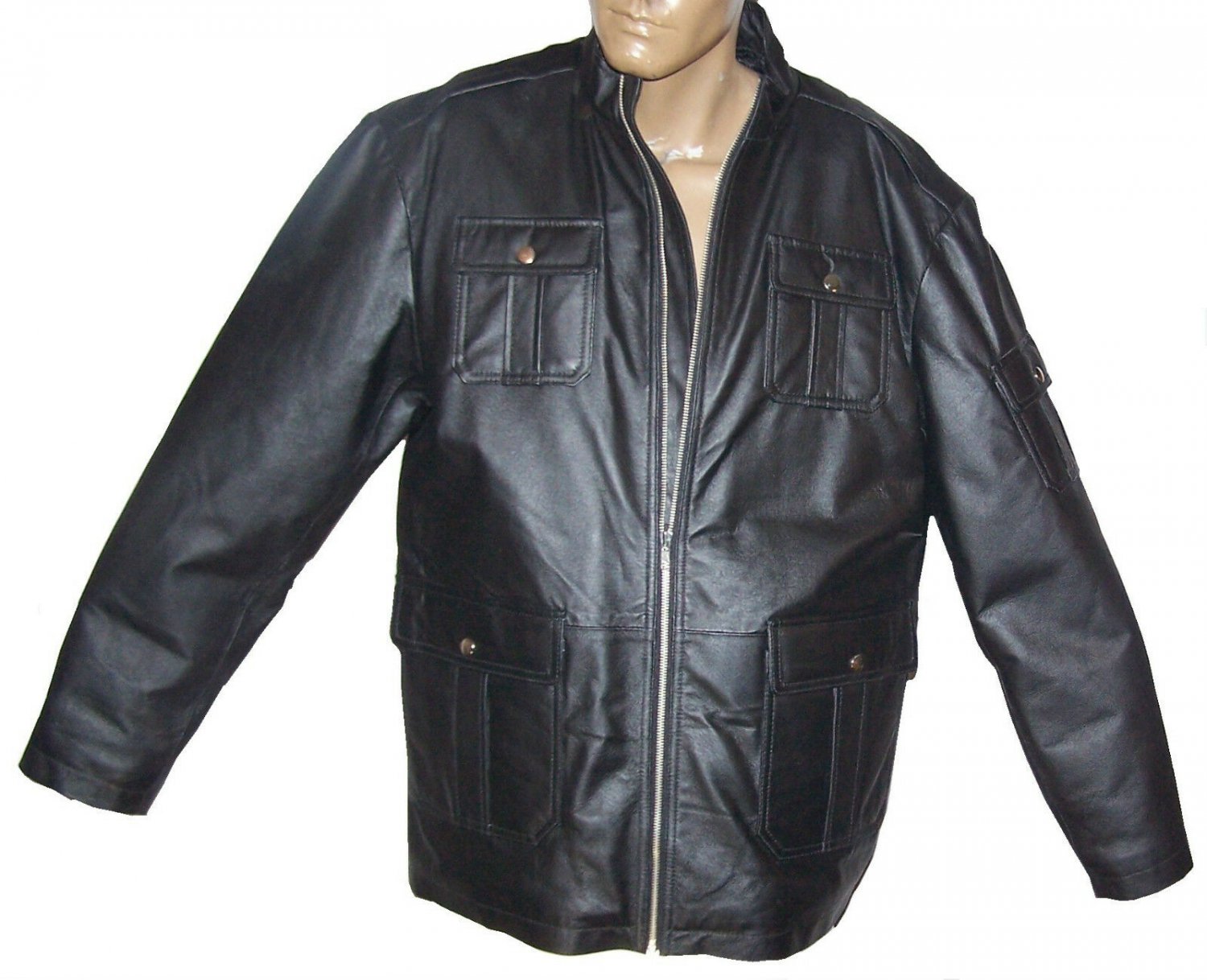 Sa Mode Men's Leather Jacket  Sz: Large